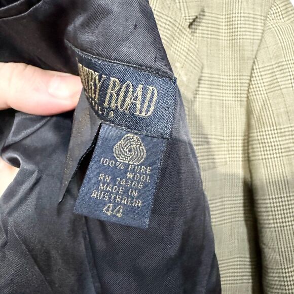 Vintage COUNTRY ROAD 1980s Suit Jacket Men's Sz 44 Wool Blend Tweed Brown Brown - Picture 7 of 9